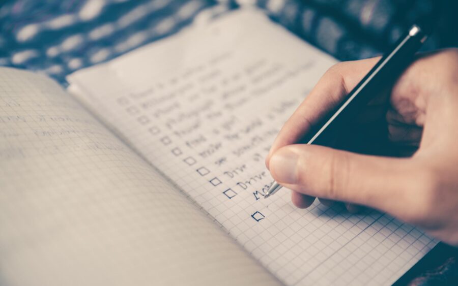 photo of to-do list to help get more motivated this month